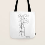Eucalyptus Branch in a Vase Tote Bag Gallery Image 1