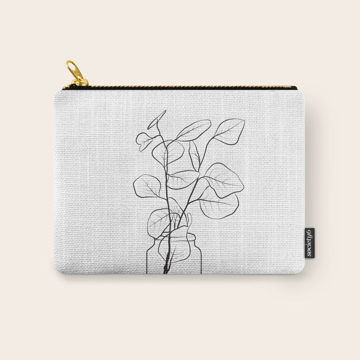 Eucalyptus Branch in a Vase Carry All Pouch Gallery Image 1