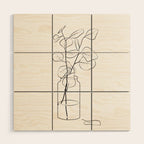 Eucalyptus Branch in a Vase Wood Wall Art Gallery Image 1