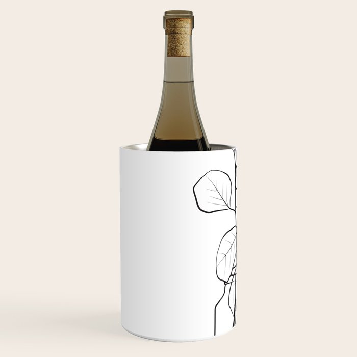 Eucalyptus Branch in a Vase Wine Chiller Gallery Image 2