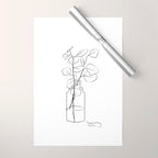 Eucalyptus Branch in a Vase Wrapping Paper Gallery Image 1