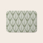 Linocut Palm Leaves - Paradise Green  Bath Mat Gallery Image 1