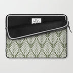 Linocut Palm Leaves - Paradise Green  Laptop Sleeve Gallery Image 2