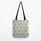 Linocut Palm Leaves - Paradise Green  Tote Bag Gallery Image 2