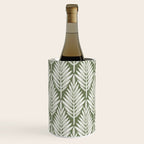Linocut Palm Leaves - Paradise Green  Wine Chiller Gallery Image 2