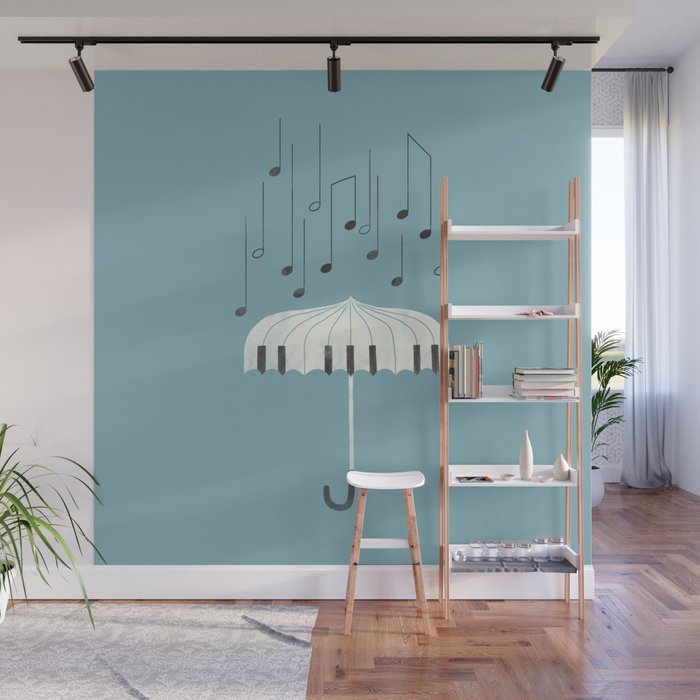Singing in the rain Wall Mural Gallery Image 1
