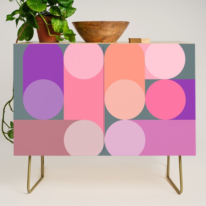 Modern Geometric 87B Credenza Gallery Image 1
