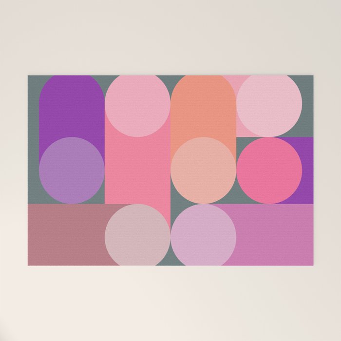 Modern Geometric 87B Welcome Mat Gallery Image 1