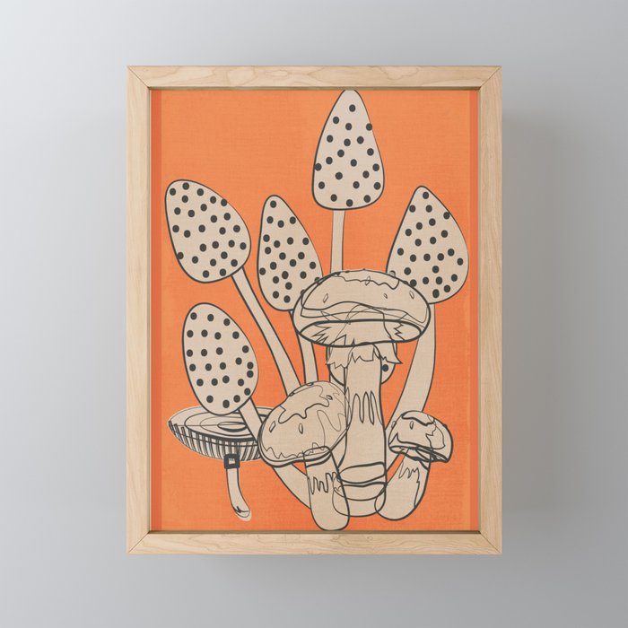 Abstract Mushrooms 2 Mini Art Print Gallery Image 1
