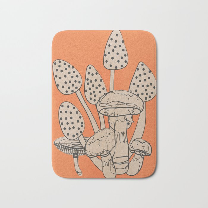 Abstract Mushrooms 2 Bath Mat Gallery Image 1