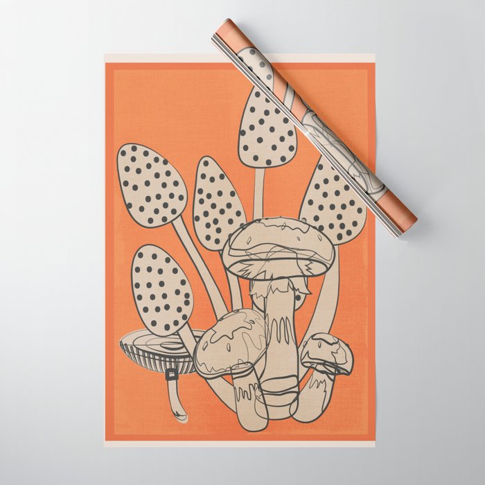 Abstract Mushrooms 2 Wrapping Paper Gallery Image 1