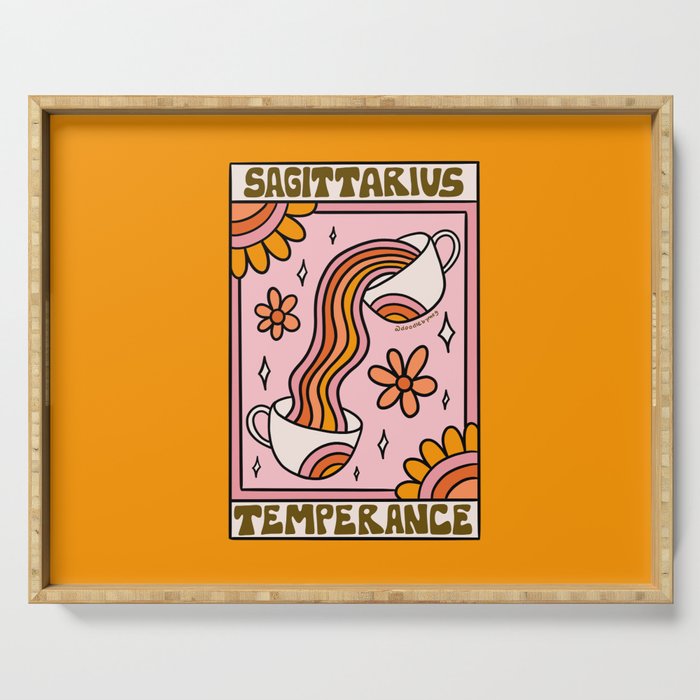 Sagittarius Tarot Card Serving Tray Gallery Image 1
