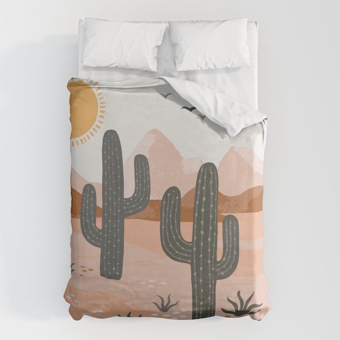 Cacti Desert Landscape Duvet Cover Gallery Image 6
