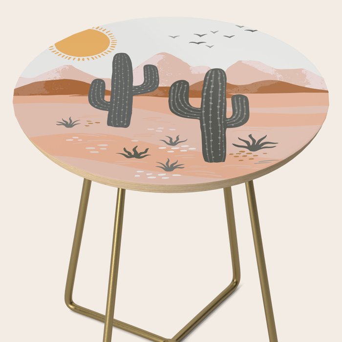 Cacti Desert Landscape Side Table Gallery Image 2