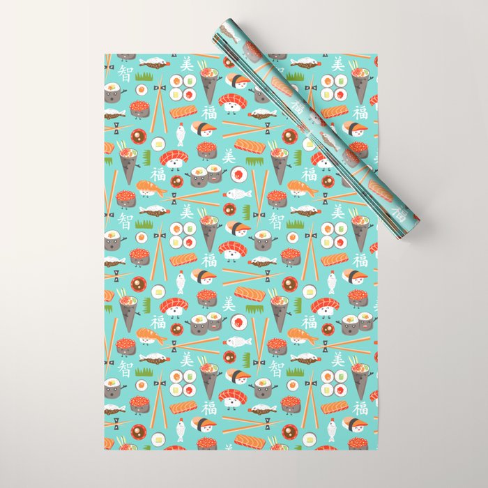 Happy Sushi Wrapping Paper Gallery Image 1