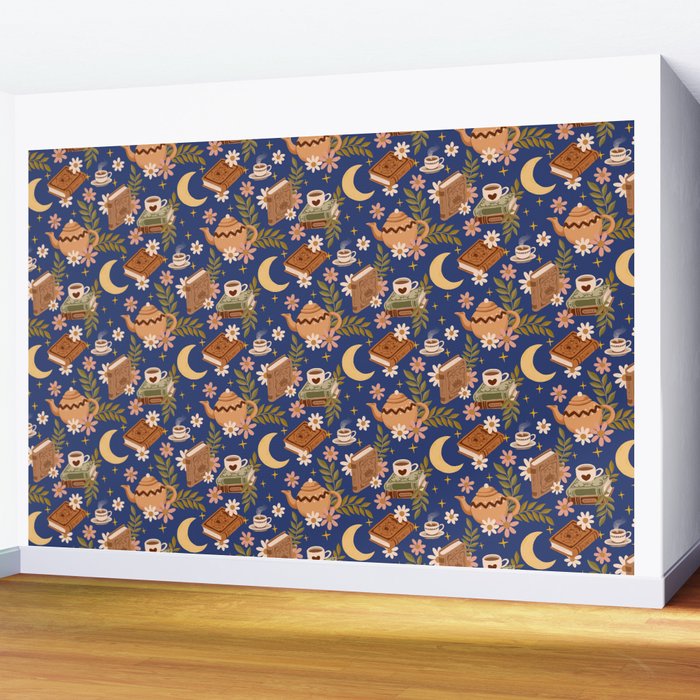 Cozy Evening In Blue Wall Mural Gallery Image 2