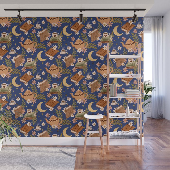 Cozy Evening In Blue Wall Mural Gallery Image 1