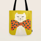 Cat with incredebly oversized humongous bowtie Tote Bag Gallery Image 1