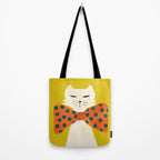 Cat with incredebly oversized humongous bowtie Tote Bag Gallery Image 2