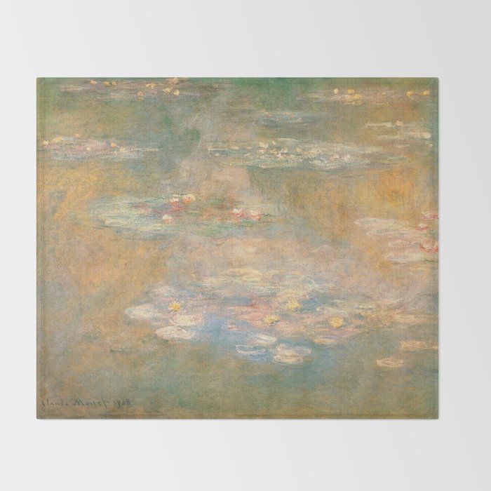 Water Lilies Claude Monet 1908 Throw Blanket Gallery Image 2