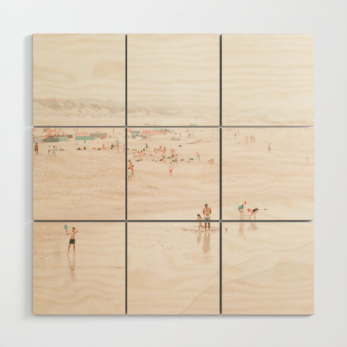 At the beach ten (part one of a diptych) - Minimal Beach - Ocean Sea photography Wood Wall Art Gallery Image 1