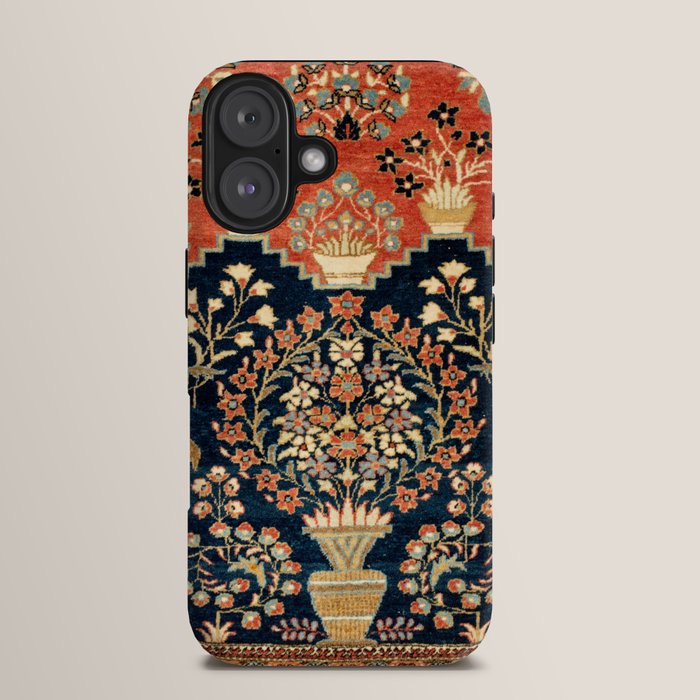 Kashan Poshti  Antique Central Persian Rug Print iPhone Case Gallery Image 13