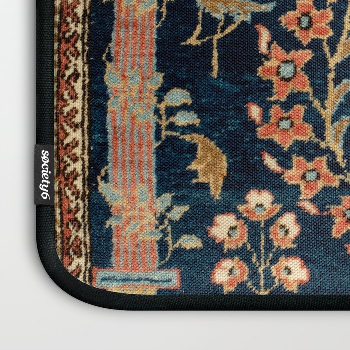 Kashan Poshti  Antique Central Persian Rug Print Laptop Sleeve Gallery Image 3