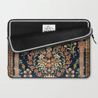 Kashan Poshti  Antique Central Persian Rug Print Laptop Sleeve Gallery Image 2