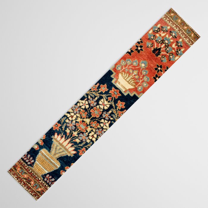 Kashan Poshti  Antique Central Persian Rug Print Table Runner Gallery Image 3