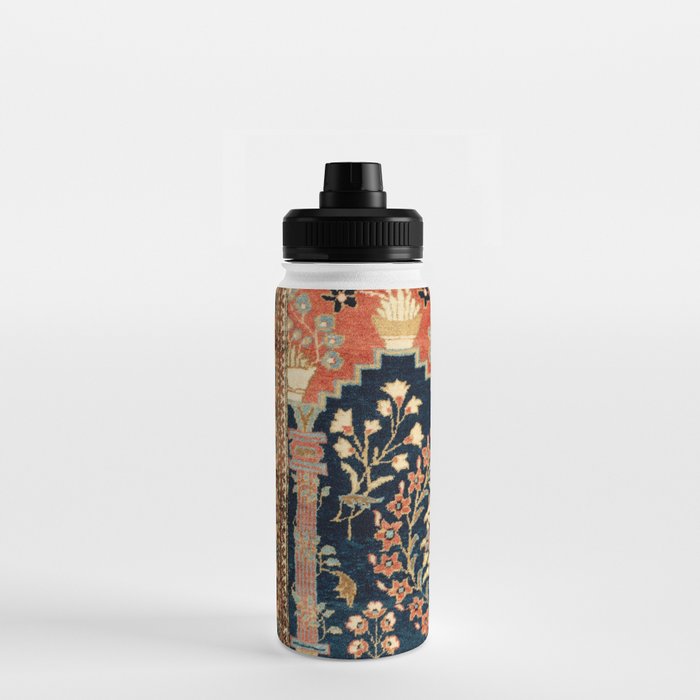 Kashan Poshti  Antique Central Persian Rug Print Water Bottle Gallery Image 3