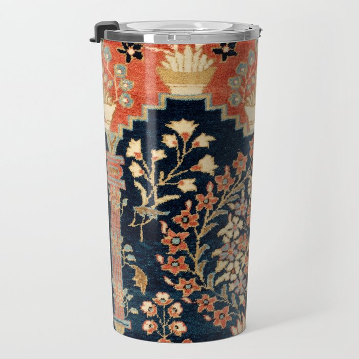 Kashan Poshti  Antique Central Persian Rug Print Travel Mug Gallery Image 3