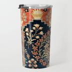 Kashan Poshti  Antique Central Persian Rug Print Travel Mug Gallery Image 3