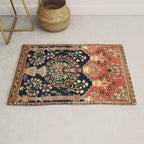 Kashan Poshti  Antique Central Persian Rug Print Rug Gallery Image 1