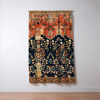 Kashan Poshti  Antique Central Persian Rug Print Window Curtain Gallery Image 3