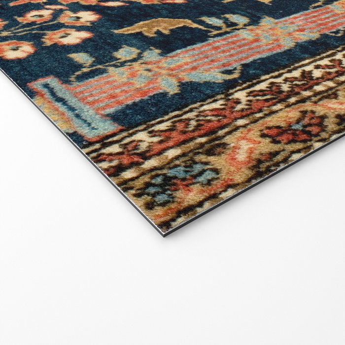 Kashan Poshti  Antique Central Persian Rug Print Welcome Mat Gallery Image 2