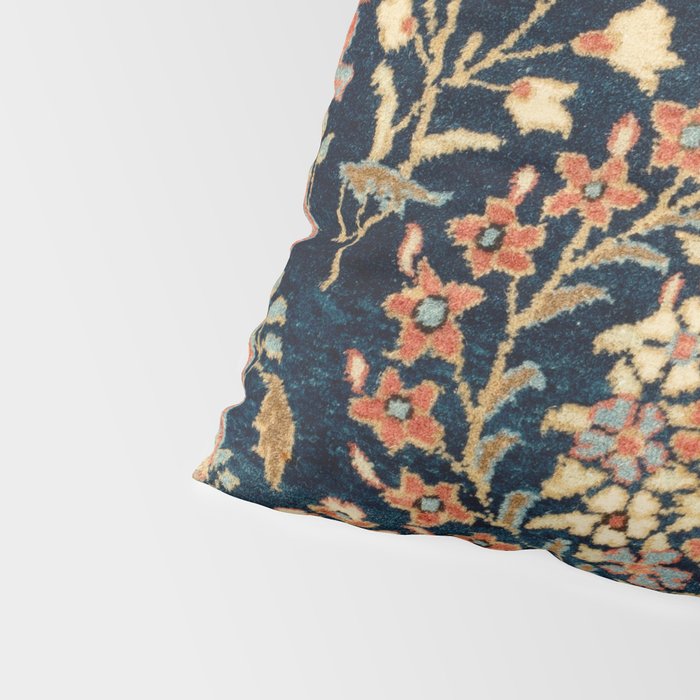 Kashan Poshti  Antique Central Persian Rug Print Pillow Sham Gallery Image 4