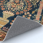 Kashan Poshti  Antique Central Persian Rug Print Rug Gallery Image 4