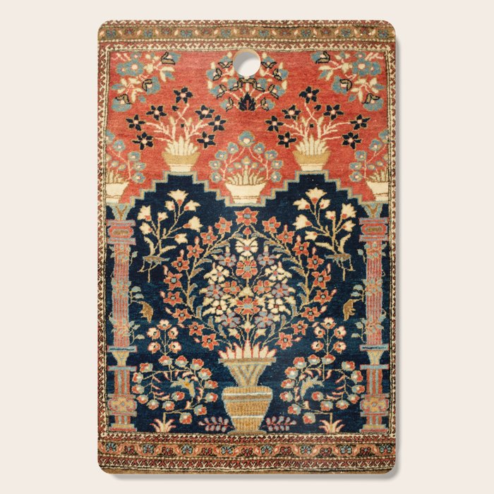 Kashan Poshti  Antique Central Persian Rug Print Cutting Board Gallery Image 1