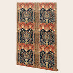 Kashan Poshti  Antique Central Persian Rug Print Wallpaper Gallery Image 2
