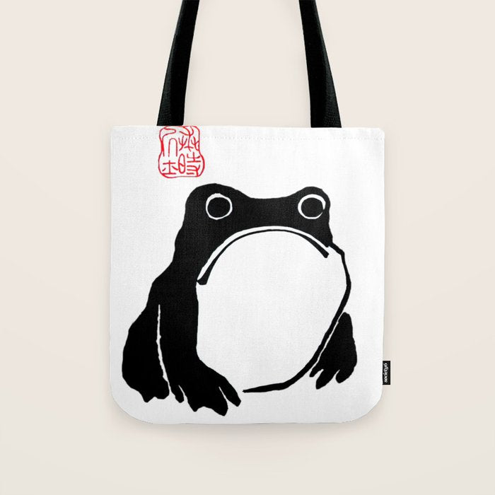 Unimpressed Frog Japanese Woodblock Matsumoto Hoji  Tote Bag Gallery Image 1