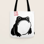Unimpressed Frog Japanese Woodblock Matsumoto Hoji  Tote Bag Gallery Image 1