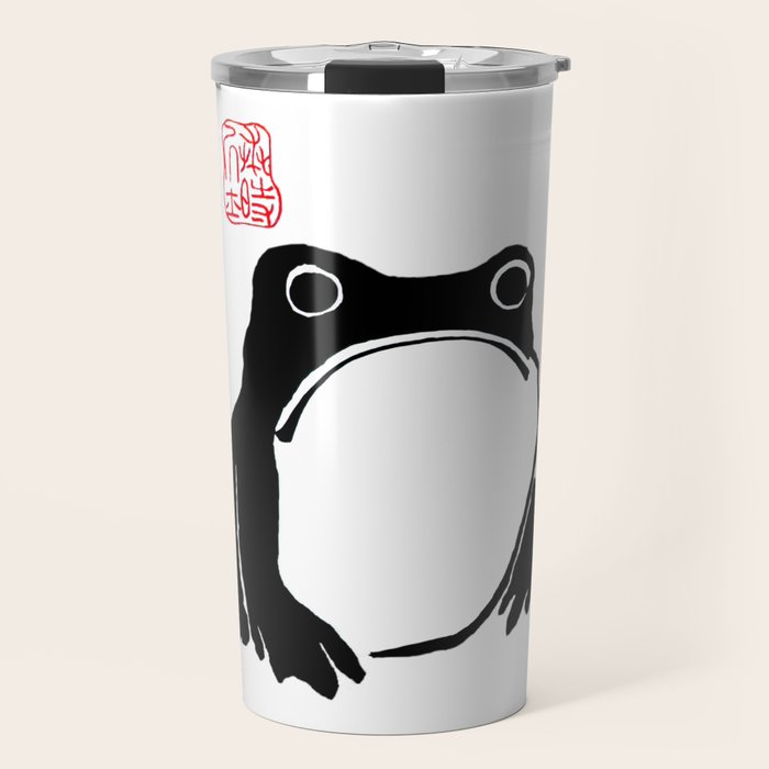 Unimpressed Frog Japanese Woodblock Matsumoto Hoji  Travel Mug Gallery Image 1