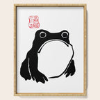 Unimpressed Frog Japanese Woodblock Matsumoto Hoji  Serving Tray Gallery Image 1