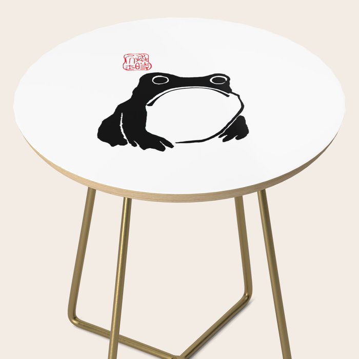 Unimpressed Frog Japanese Woodblock Matsumoto Hoji  Side Table Gallery Image 2