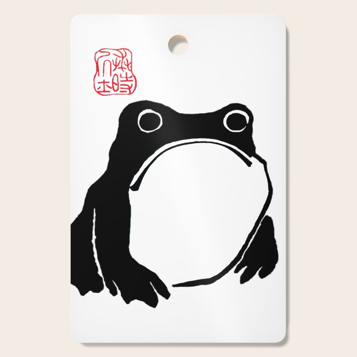 Unimpressed Frog Japanese Woodblock Matsumoto Hoji  Cutting Board Gallery Image 1