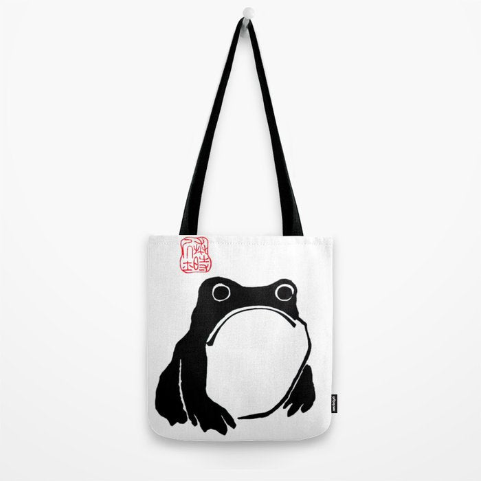 Unimpressed Frog Japanese Woodblock Matsumoto Hoji  Tote Bag Gallery Image 2