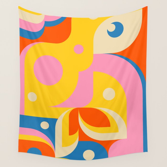 Colorful Happy Girl Wall Tapestry Gallery Image 4