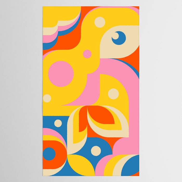 Colorful Happy Girl Tablecloth Gallery Image 2