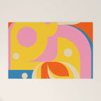 Colorful Happy Girl Welcome Mat Gallery Image 1