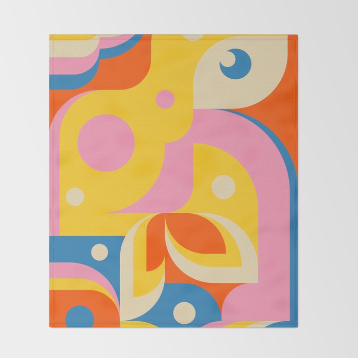 Colorful Happy Girl Throw Blanket Gallery Image 2